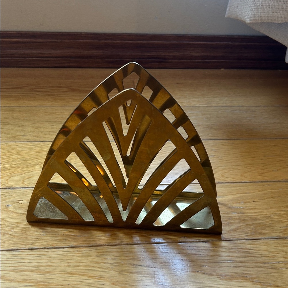 Vintage brass napkin holder